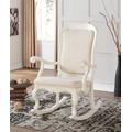 Sharan Rocking Chair in Fabric & Antique White - Acme Furniture 59388