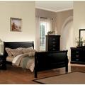 Louis Philippe III Eastern King Bed in Black - Acme Furniture 19497EK