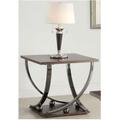 Isiah End Table in Black Nickel - Acme Furniture 80357
