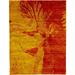 120 x 96 W in Rug - Modern Rugs One-of-a-Kind Hand-Knotted Traditional Style Orange 8' x 10' Wool Area Rug Wool | 120 H x 96 W in | Wayfair