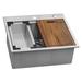 Ruvati Siena 25" L x 22" W Drop-In Kitchen Sink w/ Basket Strainer Stainless Steel in Gray | 10 H x 25 W x 22 D in | Wayfair RVH8023