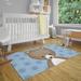 White 24 x 0.08 in Area Rug - Zoomie Kids Trevino Power Loom Polyester Blue/Brown Indoor Area Rug Polyester | 24 W x 0.08 D in | Wayfair