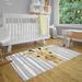 White 24 x 0.08 in Rug - Zoomie Kids Tucker Power Loom Polyester Brown/Yellow/Gray Indoor Area Rug | 24 W x 0.08 D in | Wayfair