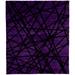 Black/Blue 72 W in Rug - Brayden Studio® One-of-a-Kind Sariya Hand-Knotted Traditional Style Purple 6' x 9' Wool Area Rug Wool | Wayfair