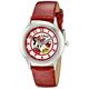 Disney Kids' W000285 Tween Minnie Mouse Glitz Stainless Steel Watch With Red Glitter Band