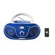 Roxel RCD-S70BT Portable Boombox CD Player with Remote Control, FM Radio, USB MP3 Playback, 3.5mm AUX Input, Headphone Jack, LED Display Wireless Music Streaming (Blue)