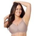 Glamorise Women's Full Figure MagicLift Non-Padded Wirefree T-Shirt Bra #1080 Full Cup Full Coverage Bra, Beige (Taupe 260), 46G (Manufacturer Size:46G)