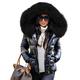 Roiii Womens Ladies Quilted Winter Coat Coat Hood Down Jacket Parka Outwear Size 8 14 20 (8, Black Black)