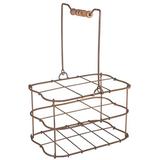 Gerson 94484 - 11.02"L x 8.27"W x 7.48"H Wire Wine Bottle Basket Holder, Metal Kitchen Dining Organization