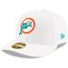 Men's New Era White Miami Dolphins Omaha Low Profile 59FIFTY Fitted Hat