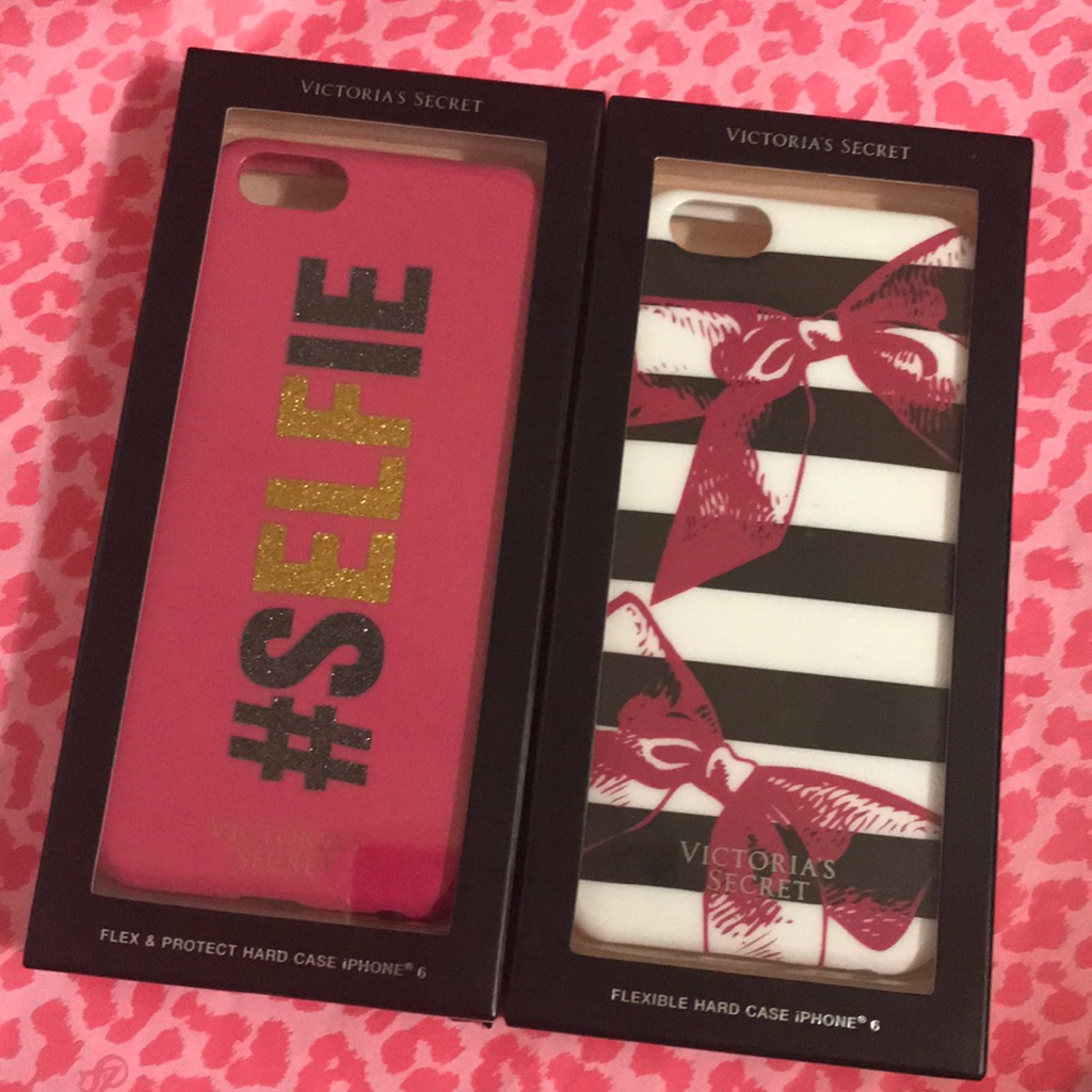 Victoria's Secret Accessories | 2 New Vs Iphone 6 Phone Cases | Color: Black/Pink | Size: Iphone 6