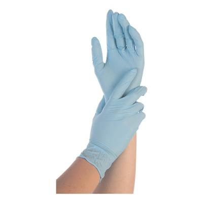 Franz Mensch 100 Nitril »Safe Light« Einmalhandschuhe S blau, puderfrei blau Image