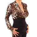 Blue Banana Women's Printed Corset Style Stretchy Top Animal Print Size 8