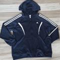 Adidas Jackets & Coats | Adidas Zip Up Hooded Track Jacket | Color: Blue/White | Size: L