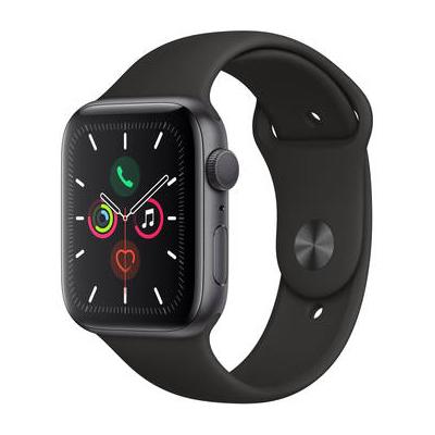 Apple Watch Series 5 (GPS Only, 44mm, Space Gray Aluminum, Black Sport Band) MWVF2LL/A