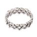 Celtic Hearts,'Celtic Heart Sterling Silver Band Ring from India'