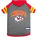 NFL AFC T-Shirt Hoodie For Dogs, Large, Kansas City Chiefs, Multi-Color