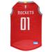 NBA Western Conference Mesh Jersey for Dogs, X-Small, Houston Rockets, Multi-Color