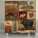 Millwood Pines Kyrie Lodge Collage I Single Shower Curtain Polyester in Brown | 71 H x 72 W in | Wayfair 598B8DD1C9764D8AAFE2781F3D0386C8