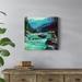 Millwood Pines 'Fly Fishing' Painting Print on Wrapped Canvas in Brown/Green | 24 H x 24 W x 1.5 D in | Wayfair MH-LDGCU-145-C-24