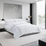 Vera Wang Zig Zag White Cotton Comforter Set Polyester/Polyfill/Cotton Sateen in Black/White | King Comforter + 2 King Shams | Wayfair