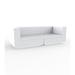 Vondom Vela - Resin Outdoor Sofa - 86.5"L - Basic Plastic in Gray/White | 28.25 H x 86.5 W x 39.25 D in | Wayfair 54170-WHITE