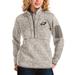 Women's Antigua Oatmeal Philadelphia Eagles Fortune Half-Zip Pullover Jacket