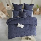 Urban Habitat Twin/Twin XL Cotton Jacquard Comforter Set in Indigo Blue - Olliix UH10-2261