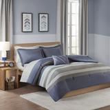 Intelligent Design Full Complete Bed Set including Sheets in Blue/Grey - Olliix ID10-1731