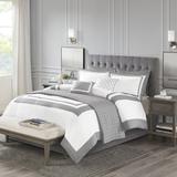 Madison Park Full/Queen 8 Piece Comforter & Coverlet Set Collection in Grey - Olliix MP10-6140