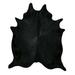 Black 84 x 0.25 in Area Rug - Everly Quinn Goodridge Dyed Brazilian Cowhide Area Rug Cowhide | 84 W x 0.25 D in | Wayfair