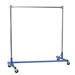 Rebrilliant Grafton 63" W Heavy Duty Single Rail Garment Rack Metal in Blue | 67 H x 63 W x 23 D in | Wayfair 260601BLU