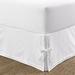 Laura Ashley Bed Skirt w/ Corner Ties Sateen in White | 60 W x 80 D in | Wayfair USHSEB1125254