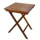 Trueshopping Solid Hardwood Square Garden Table - Weatherproof, Solid Teak Wooden Outdoor Furniture - Perfect for Garden, Patio, Bistro, Dining, Drinks and More