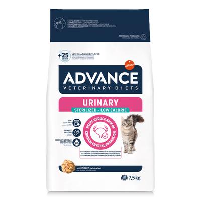 7,5kg Advance Veterinary Diets Cat Urinary Sterilized Low Calorie Katzenfutter trocken