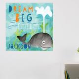 Zoomie Kids Dream Big Personalized Wall Decal Canvas/Fabric in Blue | 20 H x 20 W in | Wayfair AAEE9D8645C341CEAE79E590310089B6