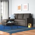 Brown/Gray Sectional - Latitude Run® 82" Wide Reversible Sleeper Sofa & Chaise Linen | 35 H x 82 W x 54 D in | Wayfair