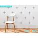Zoomie Kids Schroeder Retro Stars Fabric Wall Decal Canvas/Fabric/Fabric in Black/Blue/Brown | 6 H x 6 W in | Wayfair