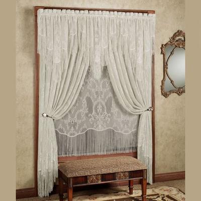 Queens Lace Tailored Panel, 56 x 84, Antique Gold