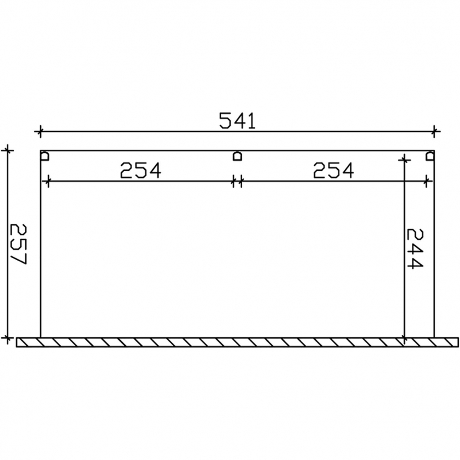 Skan Holz Terrassenüberdachung Garda Terrassendach, 541x257 cm, Weiß Image