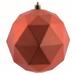 Vickerman 624548 - 4.75" Coral Matte Geometric Ball Christmas Tree Ornament (4 pack) (M177371DM)