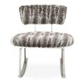 Side Chair - A La Carte 31" Wide Polyester Side Chair Metal in Brown/Gray Michael Amini / Kathy Ireland Home Designs | 32 H x 31 W x 29 D in | Wayfair