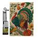 Breeze Decor Suzani Turkey Garden Friends Birds Impressions 2-Sided Burlap 18.5 x 13 in. Flag Set in Brown/Green | 18.5 H x 13 W x 1 D in | Wayfair
