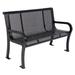 Arlmont & Co. Windemere Steel Garden Outdoor Bench Metal in Black | 35.5 H x 99 W x 26.78 D in | Wayfair 5C2DB2FCB61248F0BB7DA875D8C9C8D9