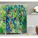 Winston Porter Kris Vibrant Blooms Clusters Down From Branch Spring Season Image Single Shower Curtain Polyester | 69 H x 105 W in | Wayfair