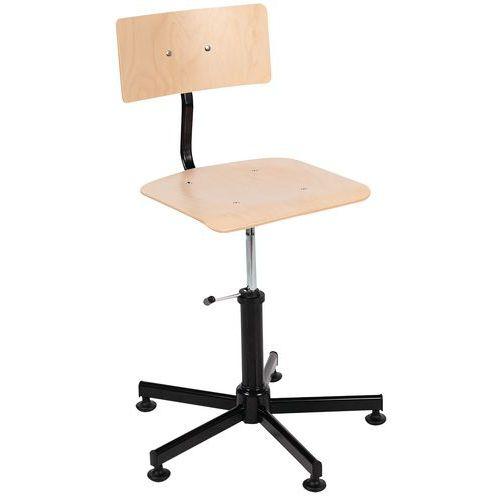 Siège D'atelier En Bois Avec Patins Assise Hauteur 47 À 62 Cm - Linea Fabbrica