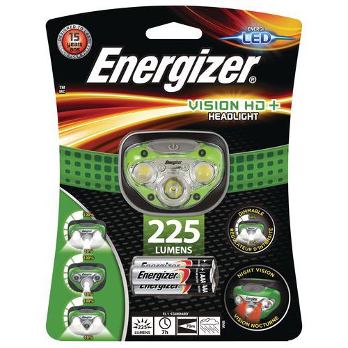 Lampe Frontale 5 Led Vision Hd+ Vert - Energizer