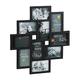 Relaxdays Bilderrahmen Collagen, für 10 Bilder, Hoch-oder Querformat, Wand Kunststoffrahmen, H x B 55 x 50 cm, schwarz