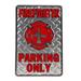 Treasure Gurus Firefighter Parking Only Embossed Diamond Plate Tin Sign Aluminum in Gray/Red | 12 H x 8 W x 1 D in | Wayfair SN-TN3FFPARKING