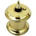 Breakwater Bay Bahr Solid Brass Captain's Writing Pen Inkwell w/ Moving Swivel Lid Metal in Yellow | 3.25 H x 3.25 W x 4 D in | Wayfair